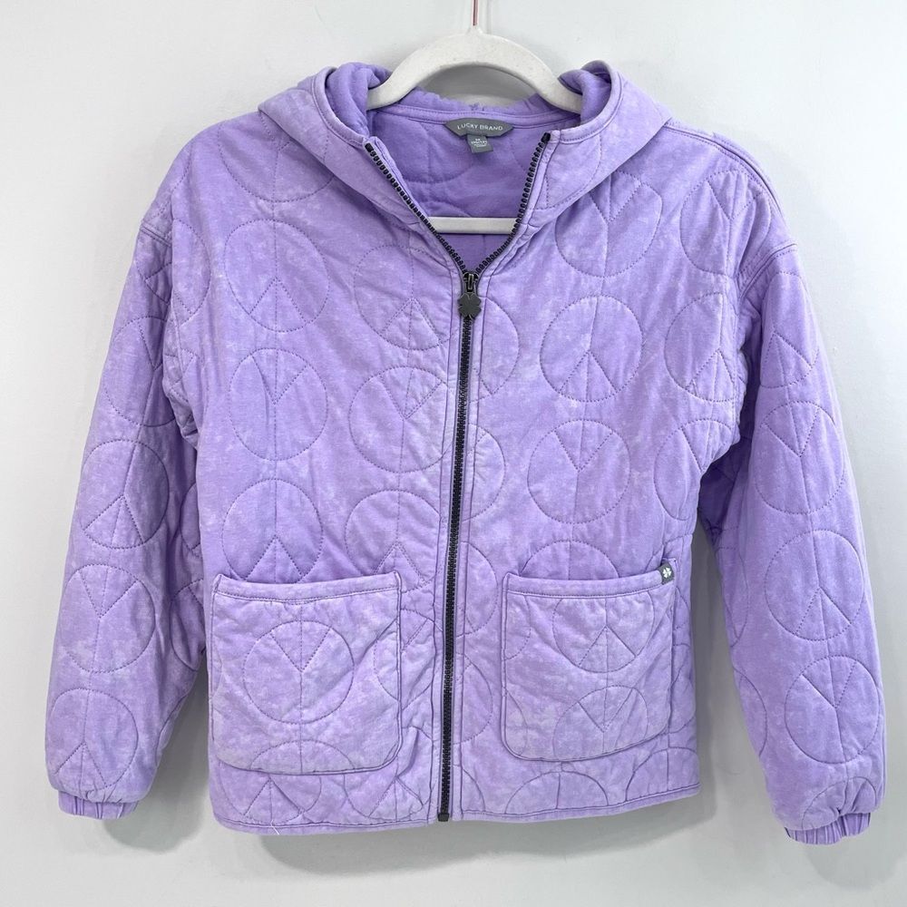 Lucky Brand Youth Light Weight Full Zip Hoodie (Lilac Breeze, 10/12 - Picture 3 of 9